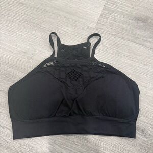 ZYIA Black High Neck Lace Bralette